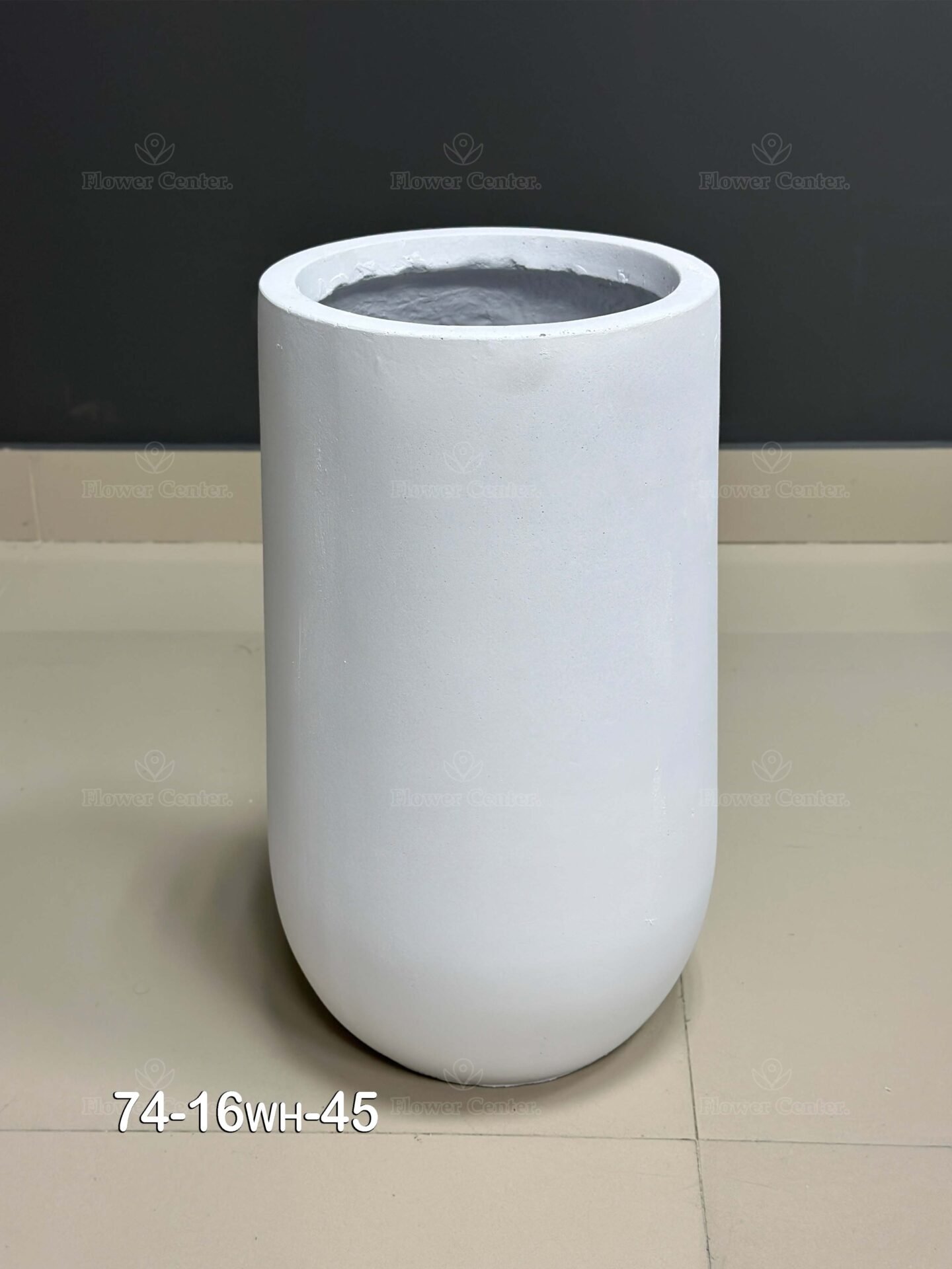 Fiberglass White Pot 45cm