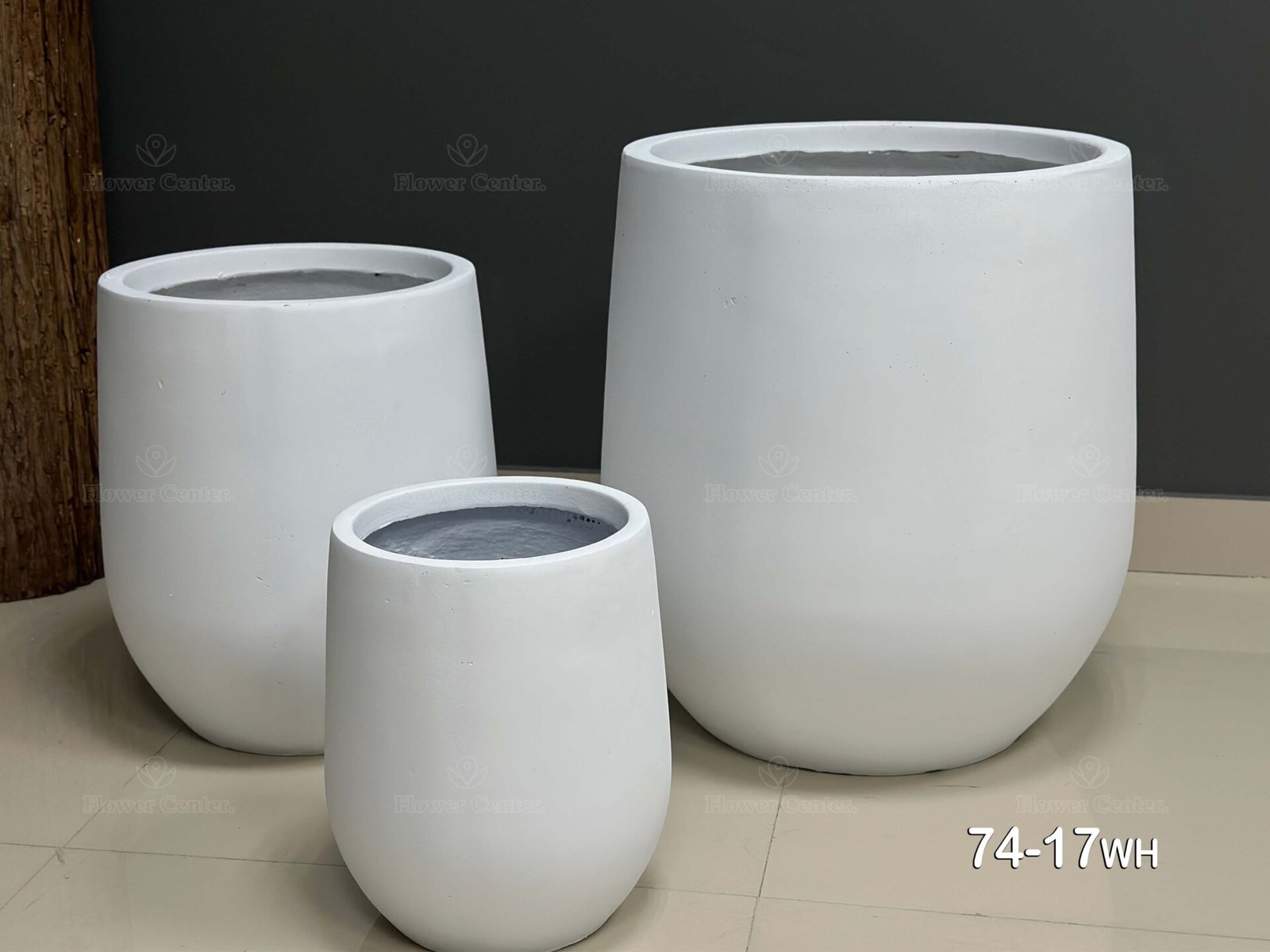 Fiberglass White Pot