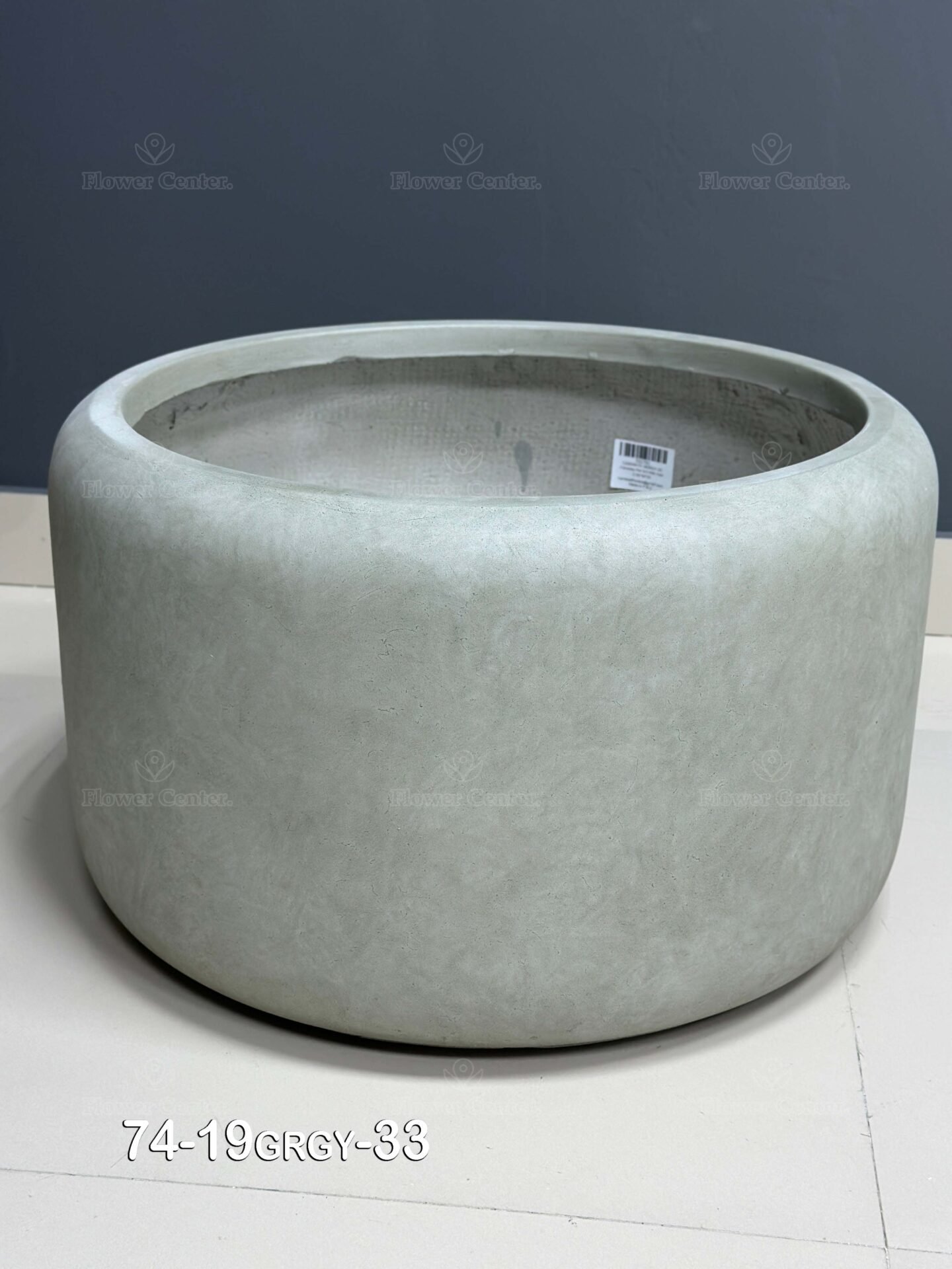 Fiberglass Grey Pot 33cm