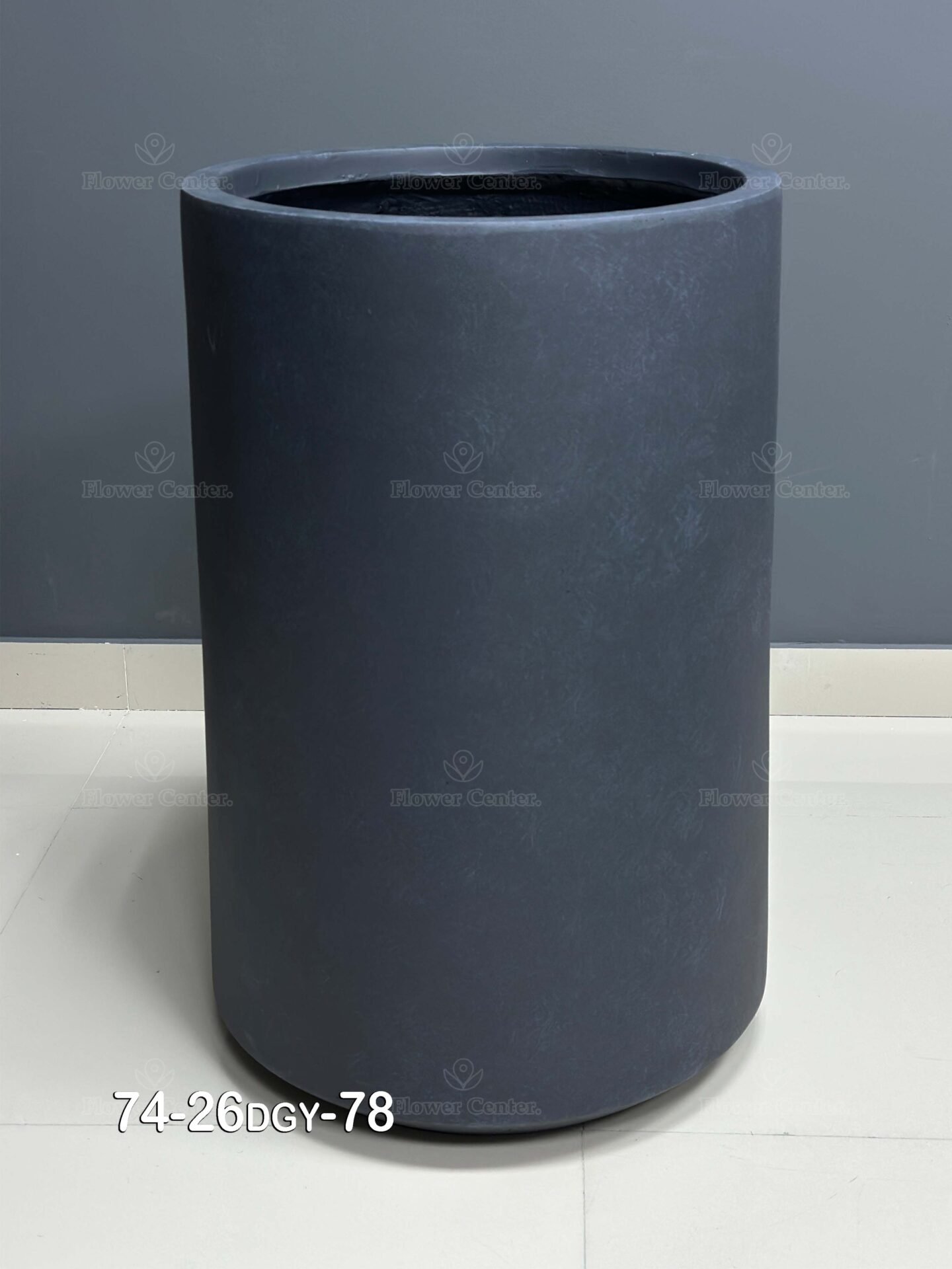 Fiberglass Dark Grey Pot 78cm
