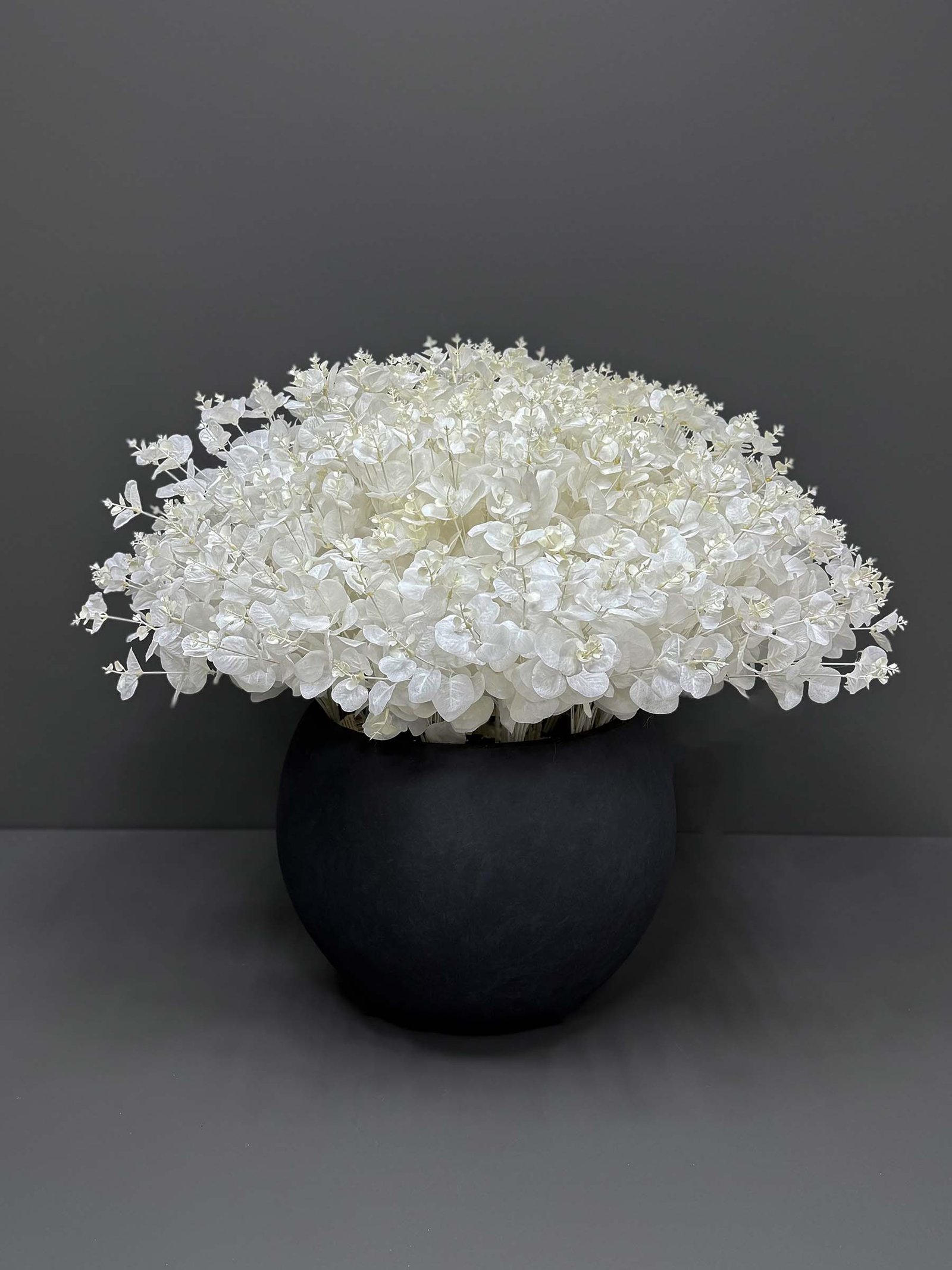 Modern White Eucalyptus Arrangement