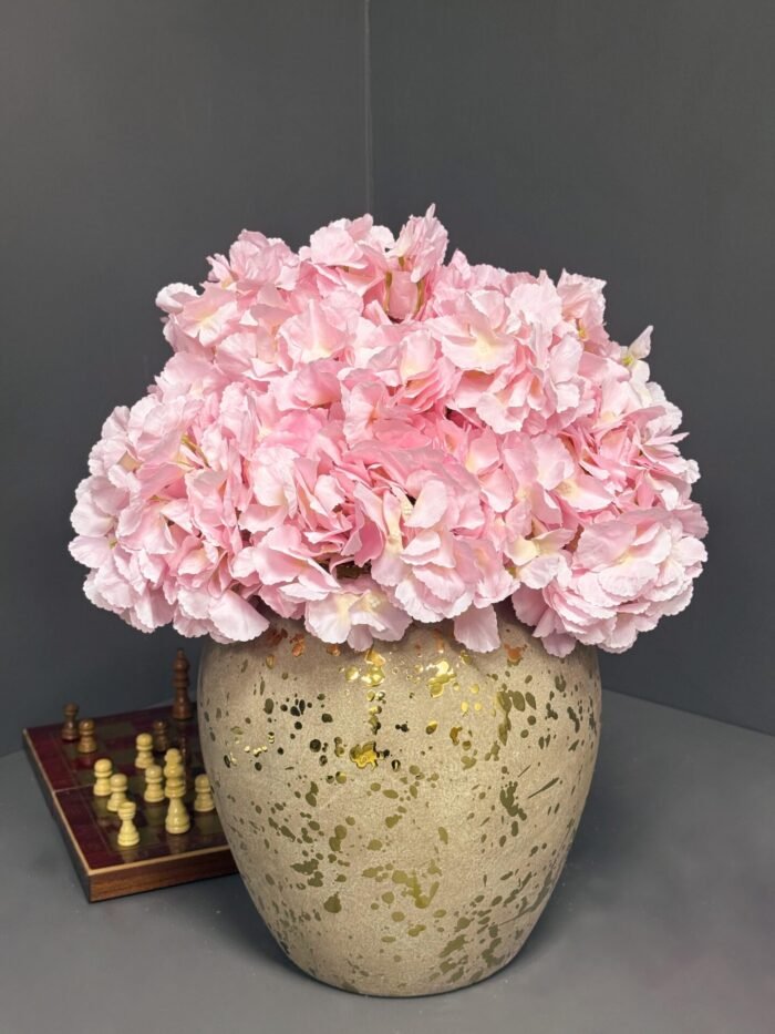Artificial Hydrangea Flower Arrangement in Decorative Pot 1740-34