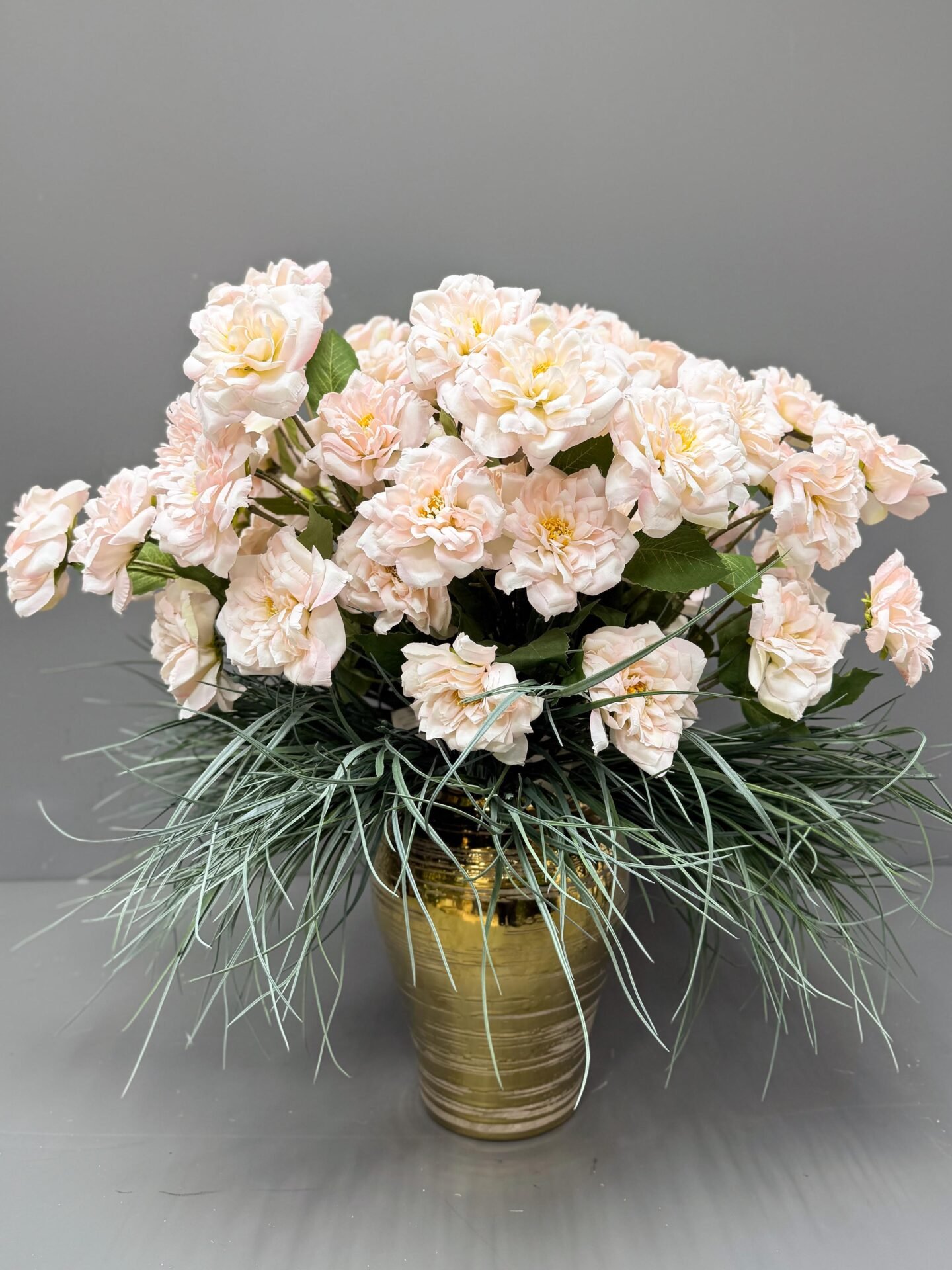 Peach Flower Arrangement | Elegant Faux Floral Décor