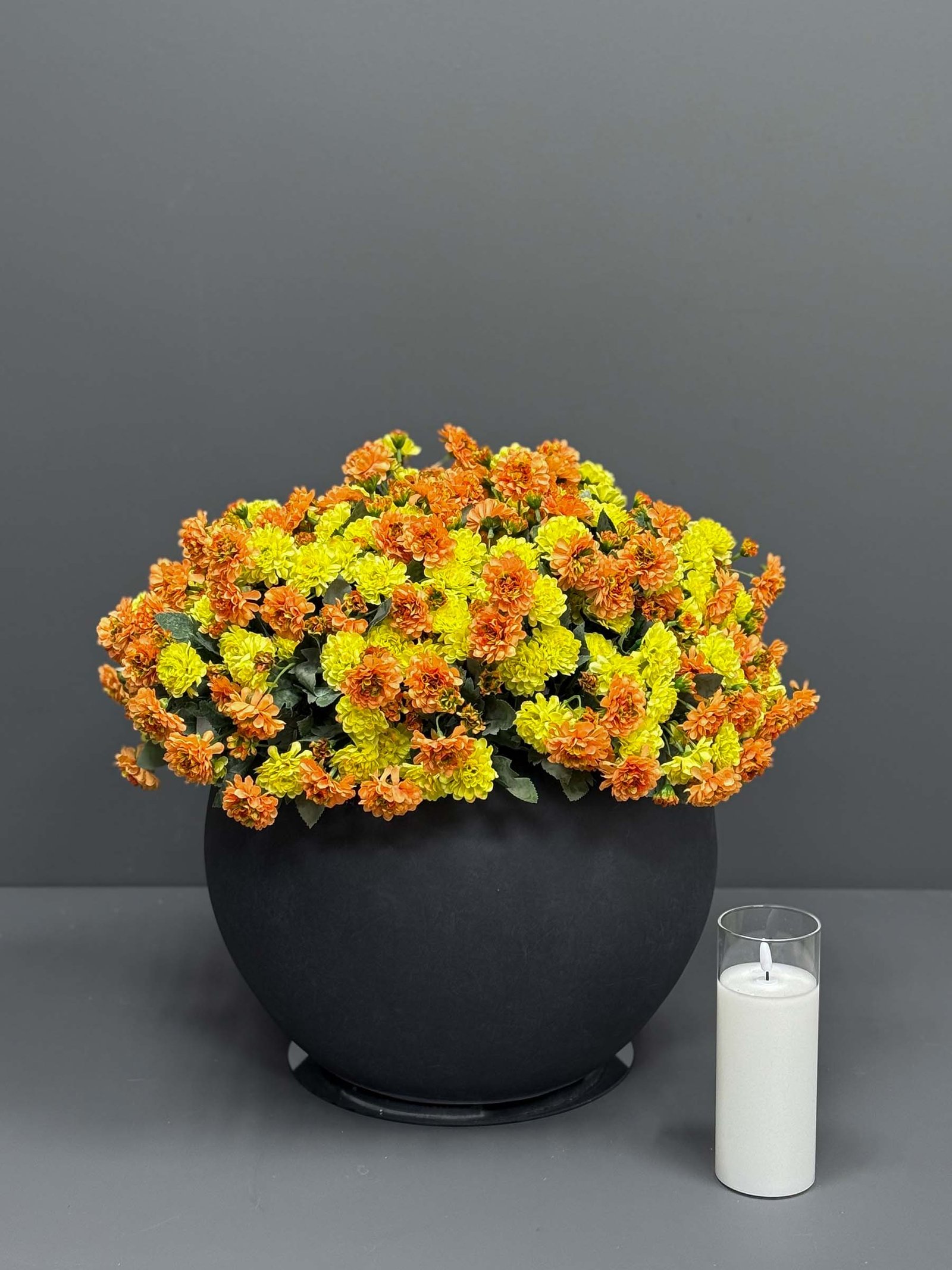 Chrysanthemum Bush Orange Yellow Hues