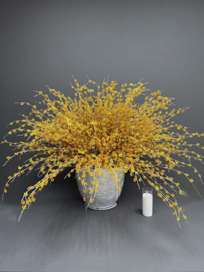 Artificial Accessories Golden – Grey Pot – Vibrant & Modern – AR49