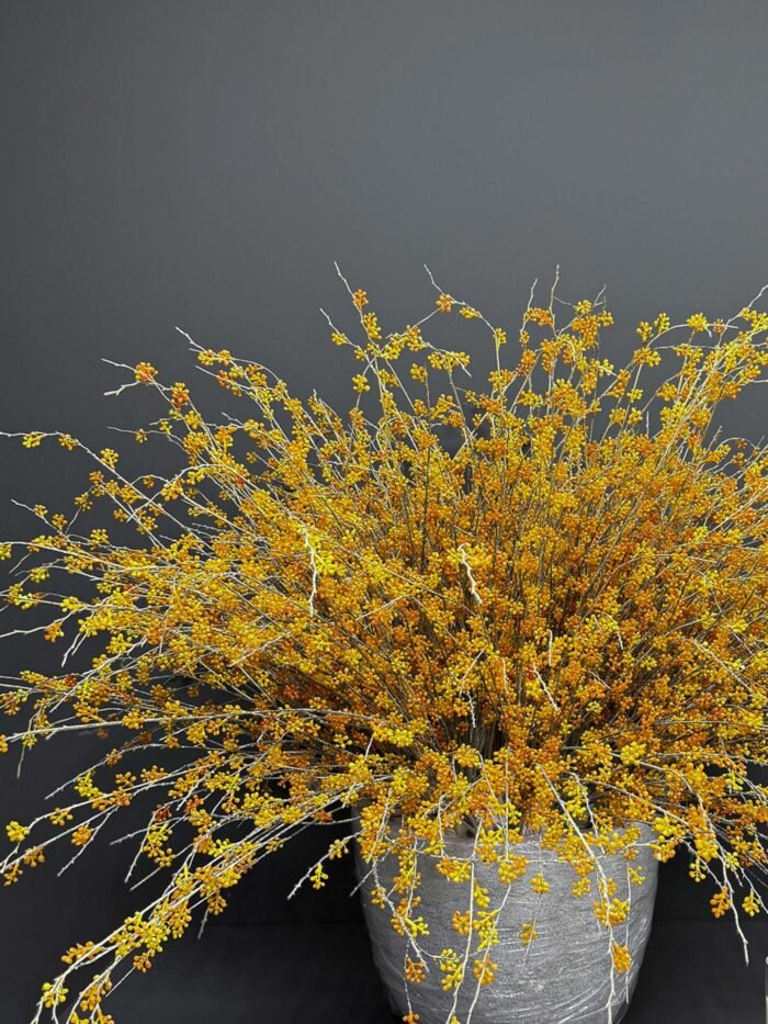 Artificial Accessories Golden – Grey Pot – Vibrant & Modern – AR49