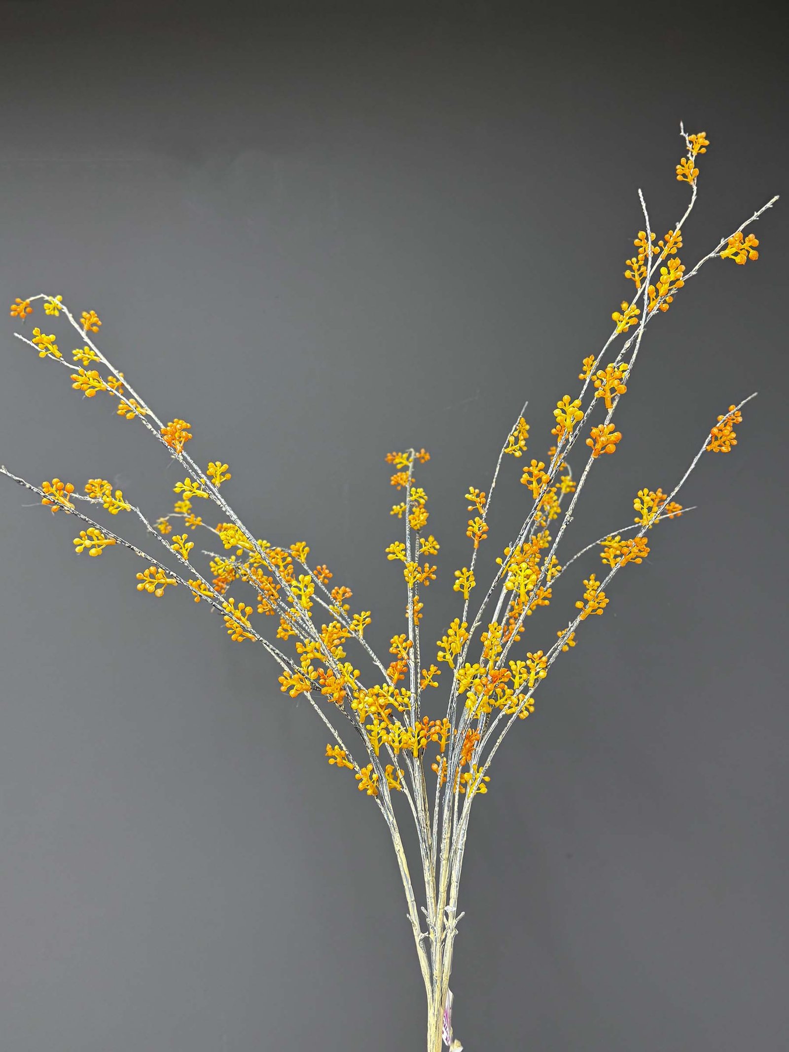 Add a touch of elegance to your space with the Artificial Accessories Golden - Grey Pot. Embrace everlasting beauty that requires no care!