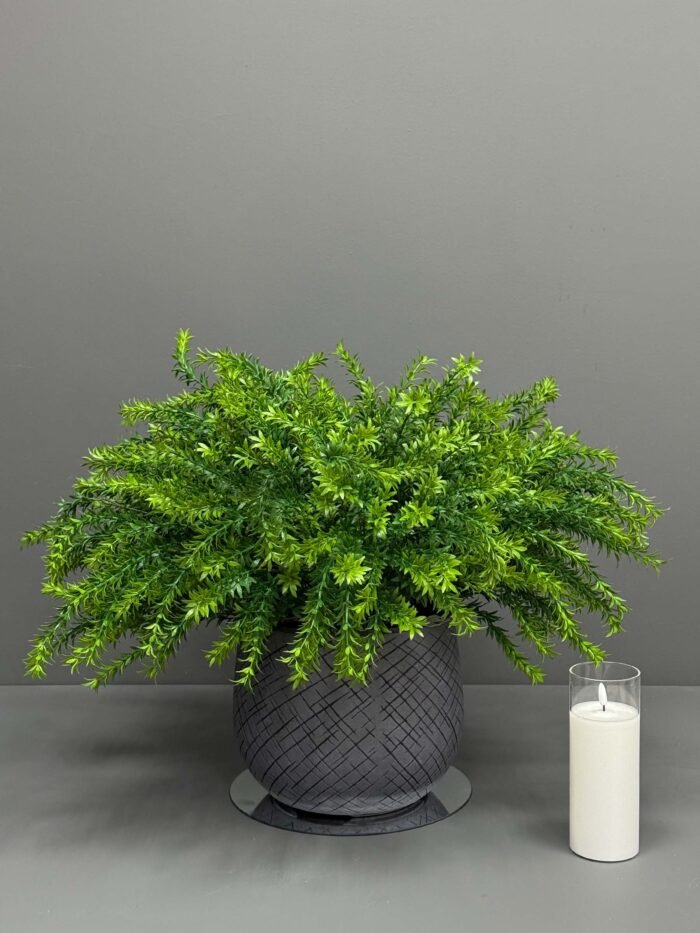 Artificial Greenery Arrangement in Textured Grey Pot – AR57
