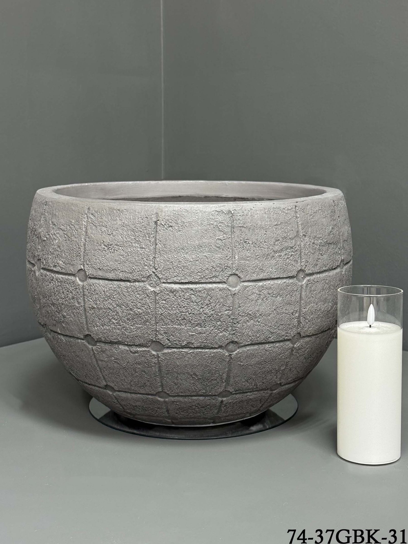 74-37GBK-31 Fibre clay Pot - Durable Indoor/Outdoor Pots