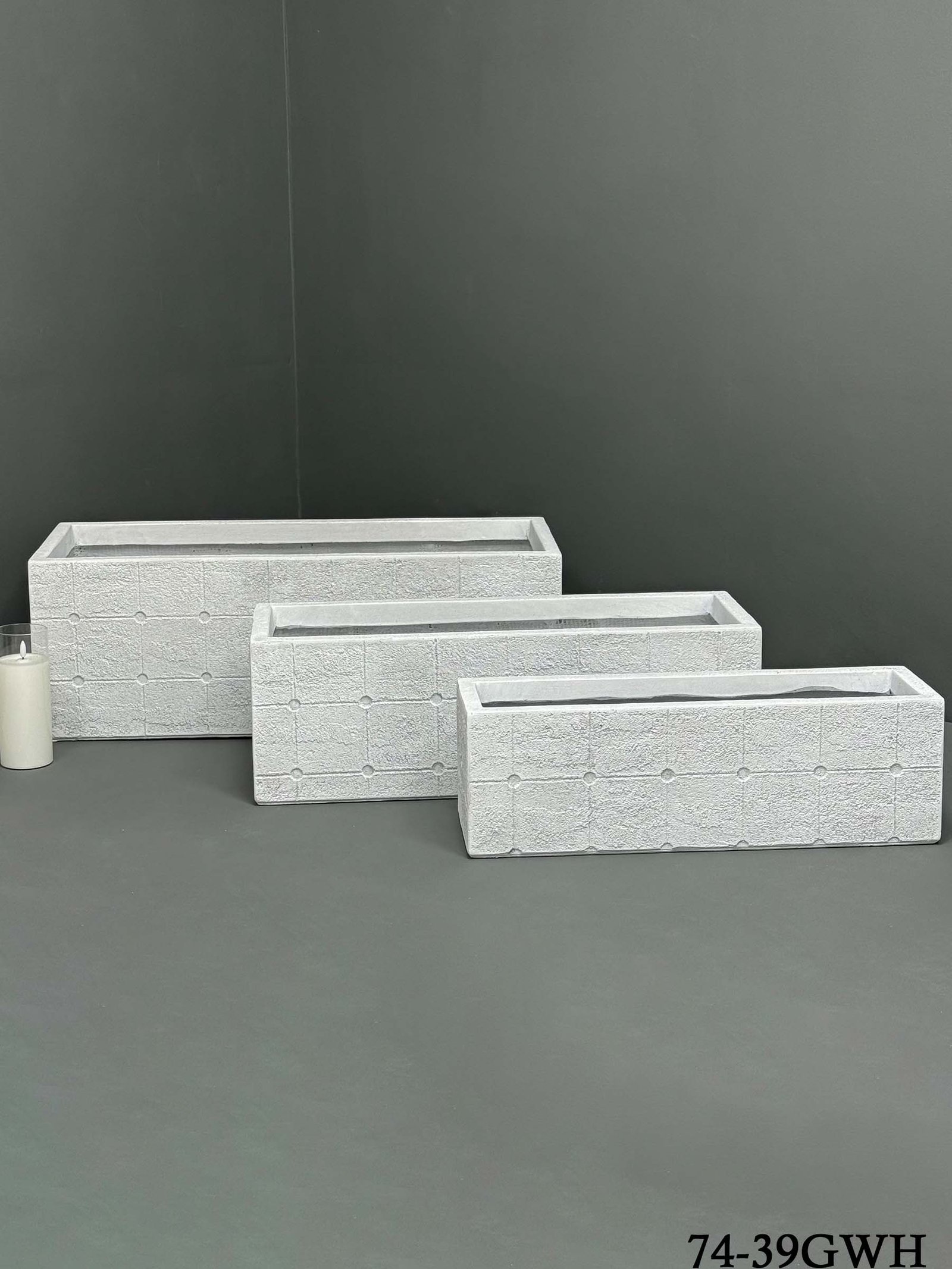 74-39GWH Fibre clay Pot - Durable Indoor/Outdoor Pots