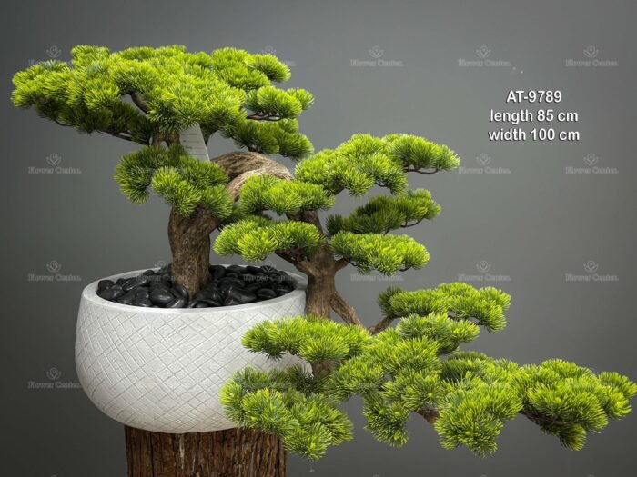Large Bonsai Tree Decor in Modern White Pot (L85cm, W100cm) – AT-9789
