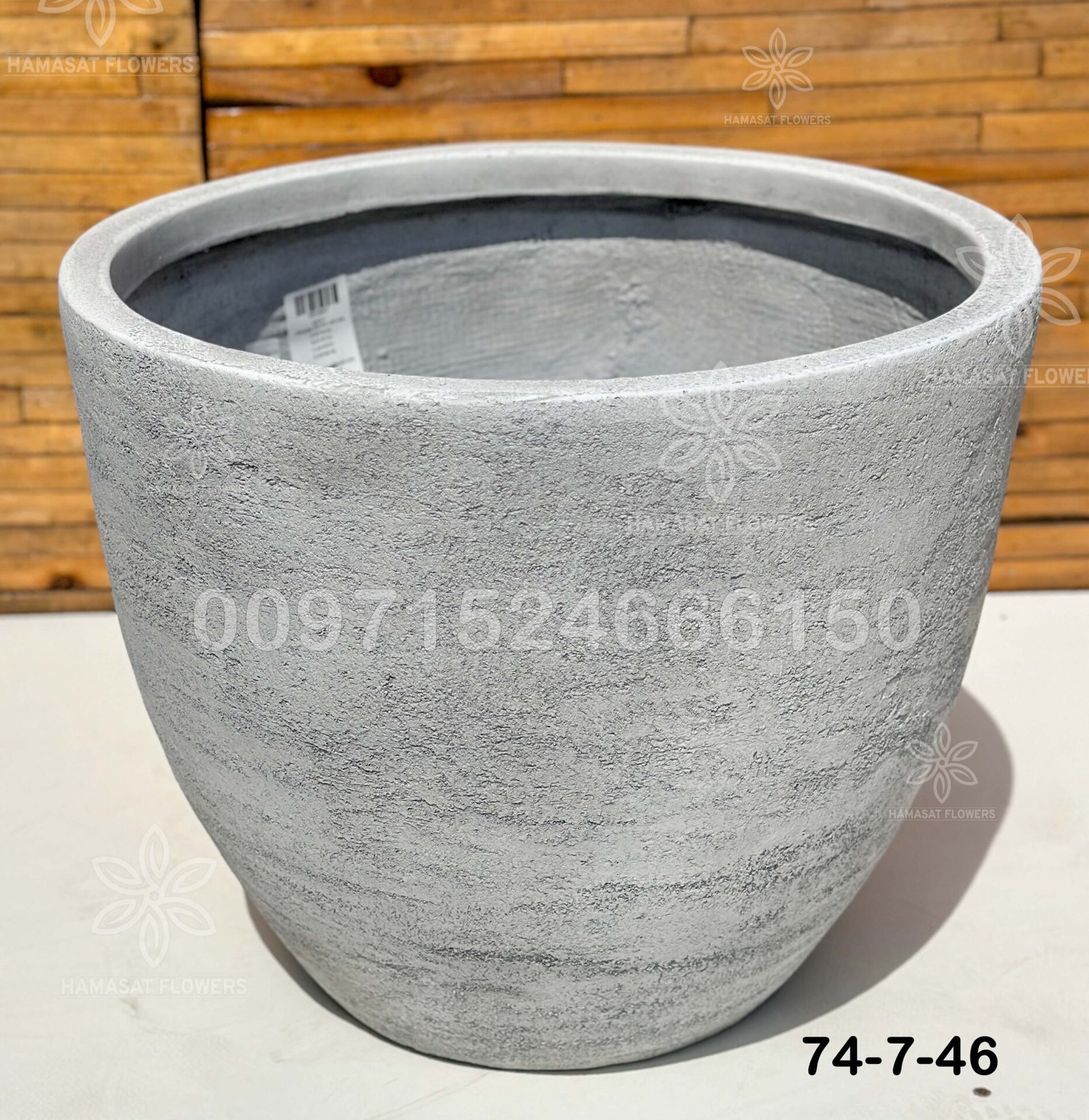 Fibreclay White Pot 46cm