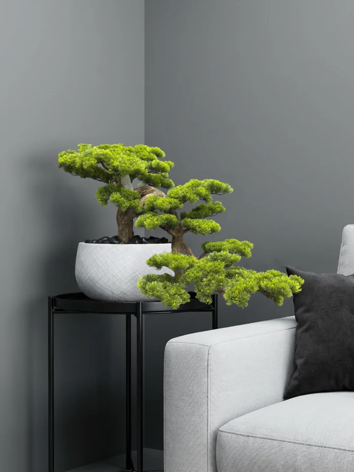 Large Bonsai Tree Decor in Modern White Pot (L85cm, W100cm) – AT-9789