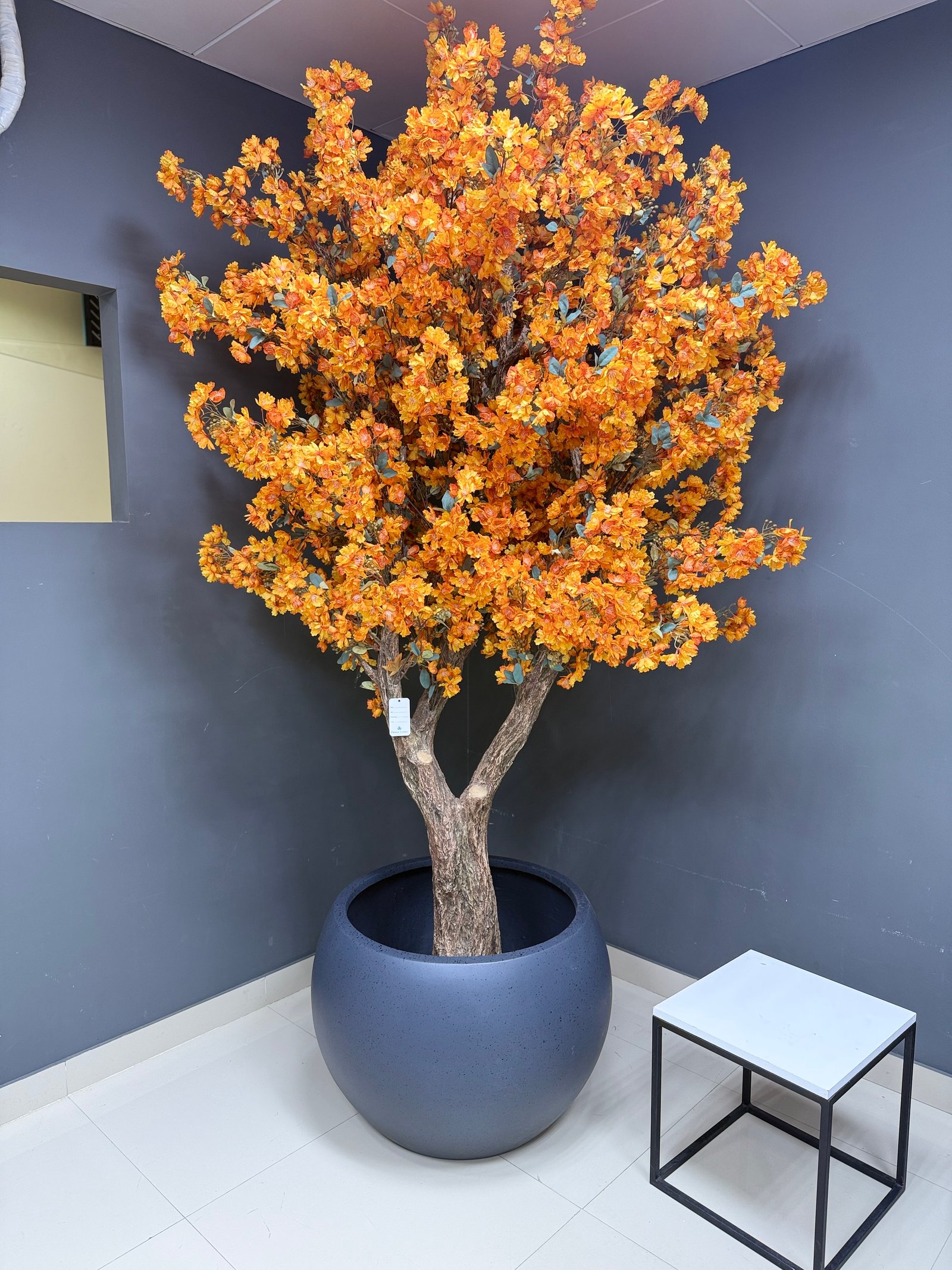 Large artificial cherry blossom tree 250 cm with orange flowers